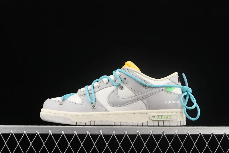 All Categories Nk SB Dunk Series Nk SB Dunk Low Low-top Sneakers #ZG Version OF x Nk Dunk Low OW White Gray Casual Sports Skateboard Shoes DM1602-115